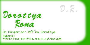 dorottya rona business card